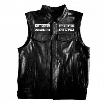 Jughead's South Side Serpents Riverdale Snake Poison Leather Vest