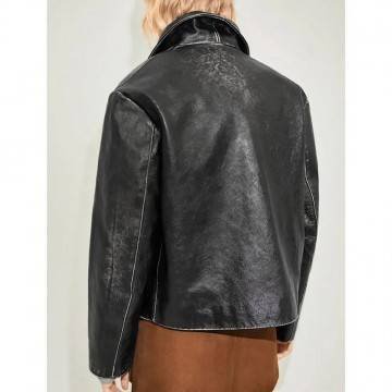 Emily Ratajkowski New York City Leather Jacket