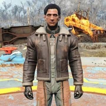 Fallout 4 Bomber Shearling Leather Jacket