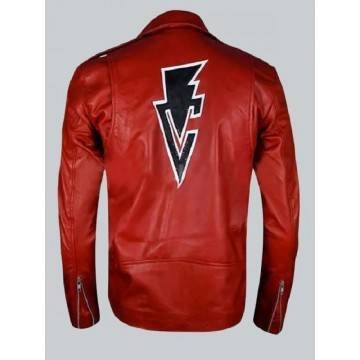 Fergal Devitt Motorcycle Red Leather Jacket