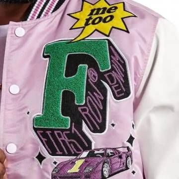 First Row Lavender Varsity Jacket