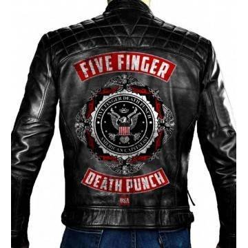 Five Finger Death Punch Black Leather Jacket