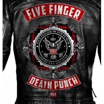 Five Finger Death Punch Black Leather Jacket
