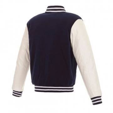 Florida Panthers Varsity Navy and White Jacket Florida Panthers Varsity Navy and White Jacket