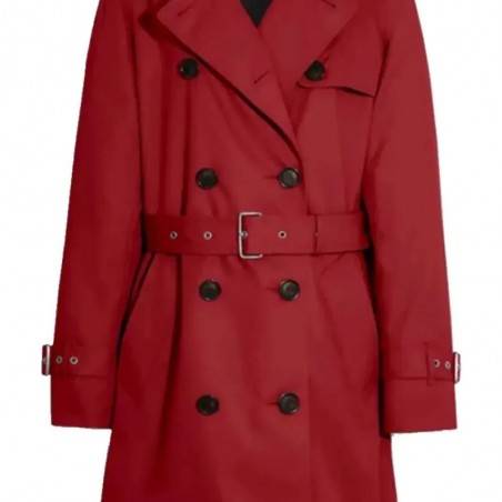 Alice Braga Red Trench Coat