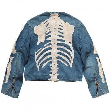 Denim Skeleton Blue Kapital Jacket