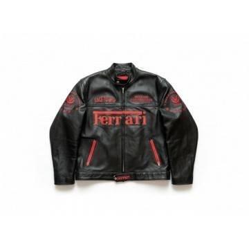 2004 Schumacher Ferrari Black & Red Leather Jacket