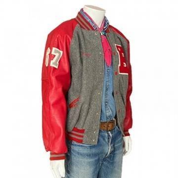 90s Gray Red Letterman Jacket 90s Gray Red Letterman Jacket