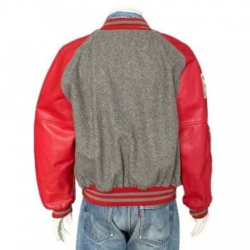 90s Gray Red Letterman Jacket 90s Gray Red Letterman Jacket