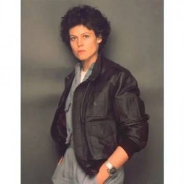 Alien Ellen Ripley A2 Brown Leather Bomber Jacket