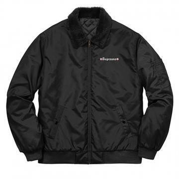 Supreme Independent Fur Collar Bomber Jacket