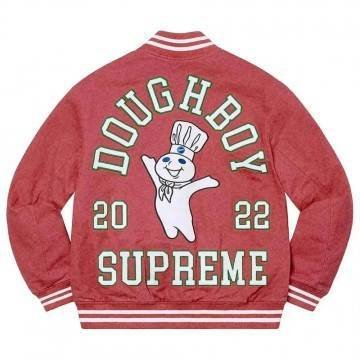 Supreme Doughboy Twill Red Varsity Jacket Supreme Doughboy Twill Red Varsity Jacket
