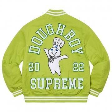 Supreme Doughboy Twill Green Varsity Jacket
