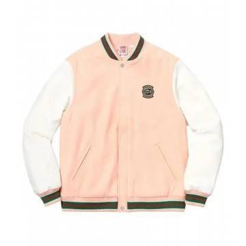 Letterman Lacoste Supreme Pink Jacket