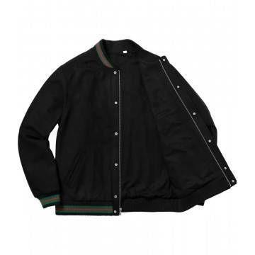 Letterman Lacoste Supreme Black Jacket