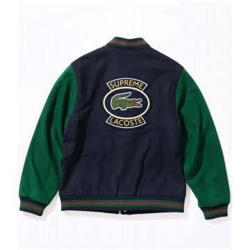 Letterman Lacoste Supreme Navy Blue Jacket