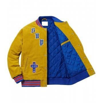 Supreme Old English Corduroy Yellow Bomber Jacket