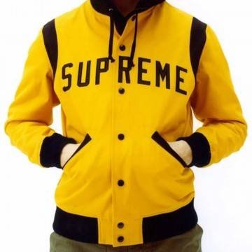 Supreme Varsity Yellow Wool Jacket