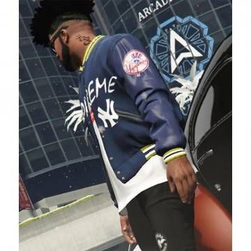Supreme NY Yankees GTA 5 Navy Blue Varsity Jacket