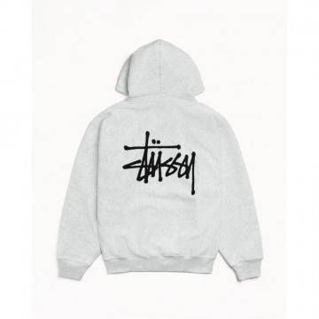 Grey Basic Stussy Hoodie