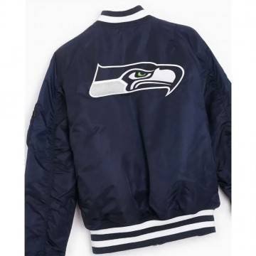 Navy Blue Seattle Seahawks Bomber MA-1 Jacket Navy Blue Seattle Seahawks Bomber MA-1 Jacket
