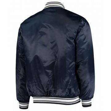 Seattle Seahawks Locker Room Full-Snap Navy Blue Bomber Jacket