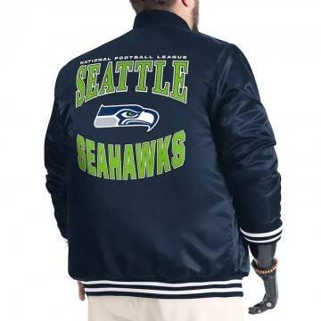 Seattle Seahawks Adaptive Varsity Satin Jacket