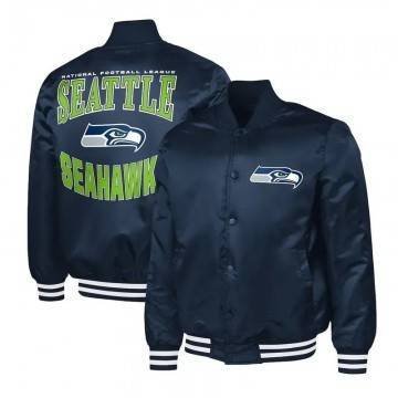 Seattle Seahawks Adaptive Varsity Satin Jacket