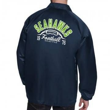 Seattle Seahawks Retro Logo Coaches Jacket