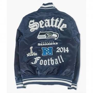 Seattle Seahawks Olde Time Football Navy Jacket