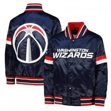Washington Wizards Home Game Navy Satin Jacket