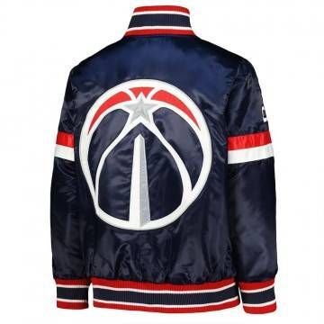 Washington Wizards Home Game Navy Satin Jacket