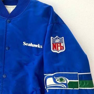 1990s Seattle Seahawks Royal Satin Jacket