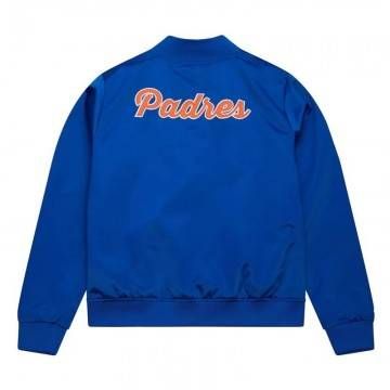 San Diego Padres Throwback Graphics Blue Satin Jacket