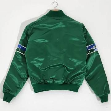 1990s Seattle Seahawks Green Satin Jacket