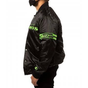 Seattle Seahawks Starter Bomber Black Jacket