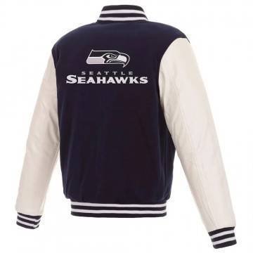 Navy/White Seattle Seahawks Varsity Jacket
