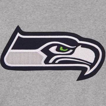 Seattle Seahawks Varsity Gray & Navy Wool Jacket