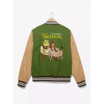 Shrek Logo Green Varsity Jacket Shrek Logo Green Varsity Jacket