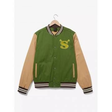 Shrek Logo Green Varsity...