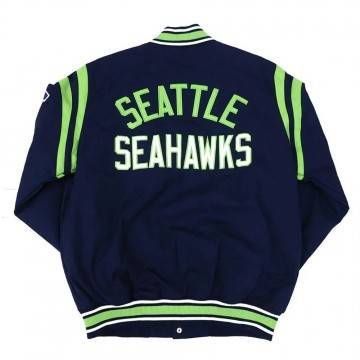 Seattle Seahawks Tailback Navy Varsity Jacket Seattle Seahawks Tailback Navy Varsity Jacket