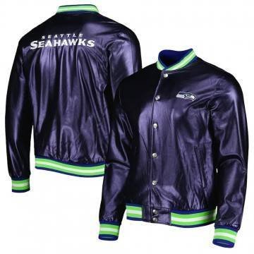 Seattle Seahawks Metallic Navy Jacket Seattle Seahawks Metallic Navy Jacket
