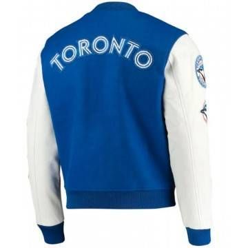 Varsity Toronto Blue Jays White & Royal Blue Jacket