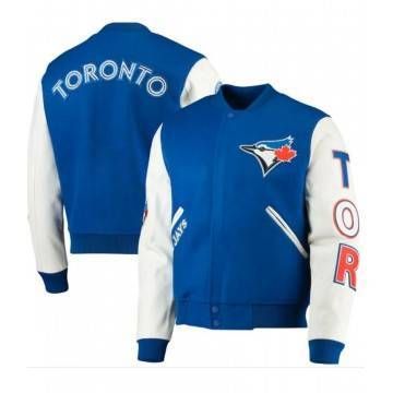 Varsity Toronto Blue Jays White & Royal Blue Jacket
