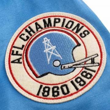 Houston Oilers Blue Satin Windbreaker