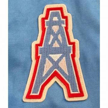 Houston Oilers Blue Satin Windbreaker