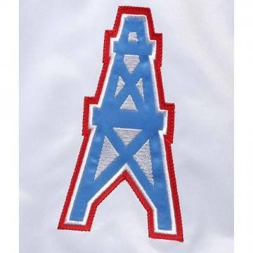 White/Light Blue Houston Oilers The All-American Jacket
