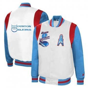 White/Light Blue Houston Oilers The All-American Jacket