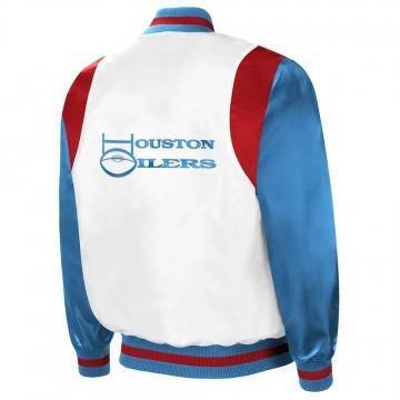 White/Light Blue Houston Oilers The All-American Jacket