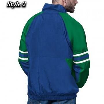 Seattle Seahawks Prospect Half-Zip Navy Blue Pullover Jacket